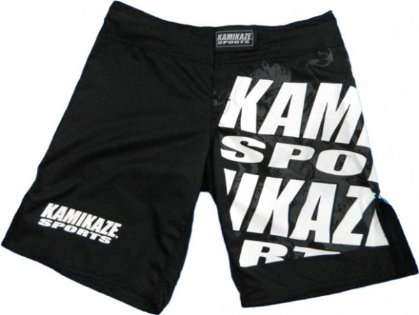 Bermuda Kamikaze Sports Escritas Tactel Preta
